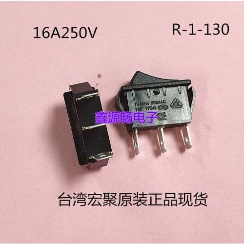 Original new 100% R-1-130-C6N-BB non reset rocker switch 16A 3pin 3 gear
