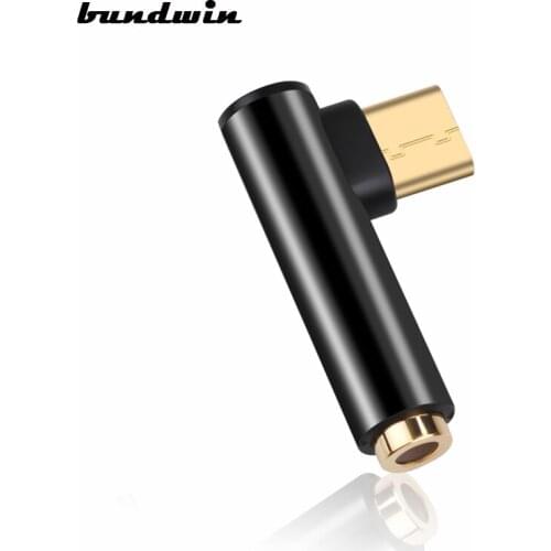 Bundwin Type-C male to 3.5mm Jack female USB C Earphone Adapter AUX Audio Cable Converter for Xiaomi 6 samsung USB C Splitters