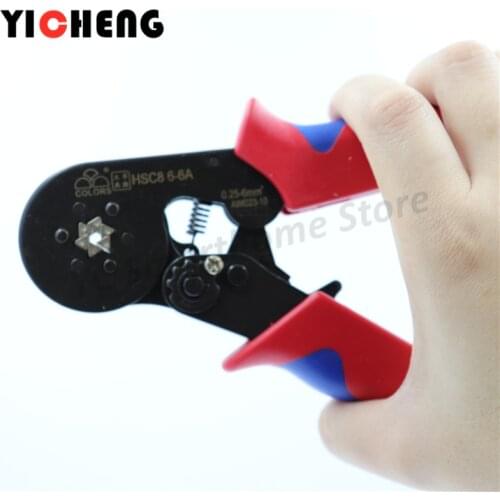 HSC86-6 AWG23-10 Crimping pliers pliers electrical pipe junction box mini pliers HSC8 6-6 0.25-6mm2 forceps wire stripper