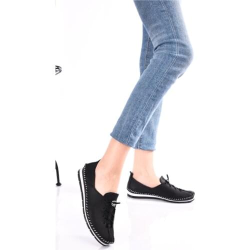 Womens Ballet Flats Genuine Leather Shoes, Woman Slip On Loafers Flats, Soft Oxford Shoes Casual Elegant Orthopedic Footwear