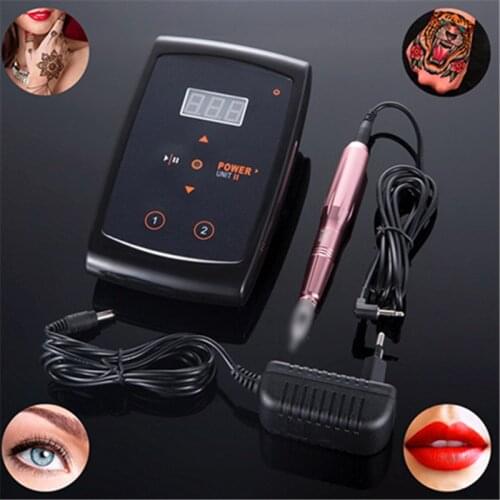 Professional Eyebrow Tattoo Machine Pen Permanent Make Up Eyebrows Microblading Makeup Machine Kit Strong Swiss Motor For Tattoo