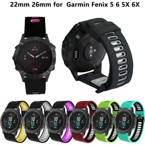 NEW Silicone 26mm 22mm Quick Release Watchband Wriststrap for Garmin Fenix 5X 5 plus S60 D2 MK1 Watch Easyfit Watch Wrist Band