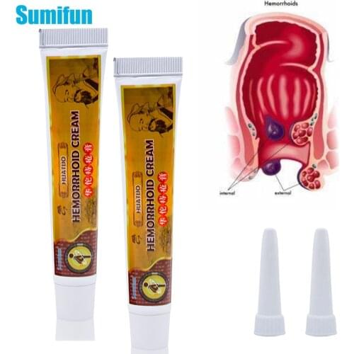 Sumifun 1pcs Hemorrhoids Ointment Internal And External Anal Fissure Cream Pain Relief Chinese Medical Plasters Health Care