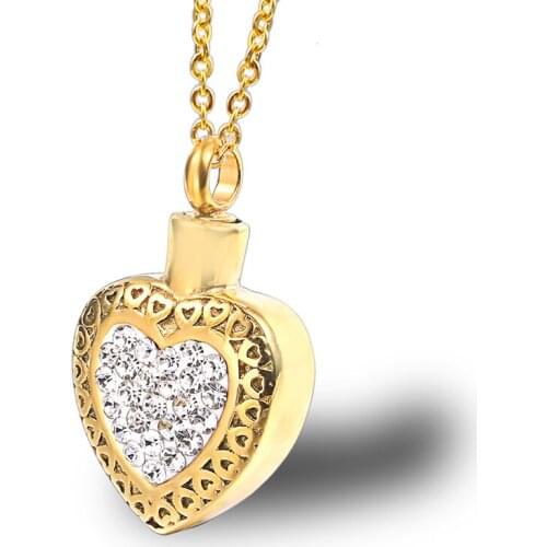 Together Forever Heart Pendant Stainless Steel Ashes Urn Memorial Keepsake Minicremation Cremation Jewelry For Ashes Necklace