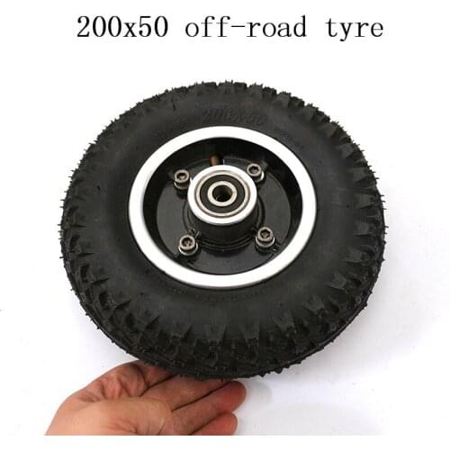 Off road tires 8 inch 200X50 good quality rubber tire with hub MINI SKATEBOARD off-road electric vehicle tire