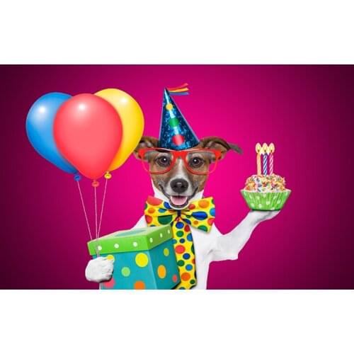 Balloon and dog flag custom birthday gift 3x5ft flag banner with any name banner