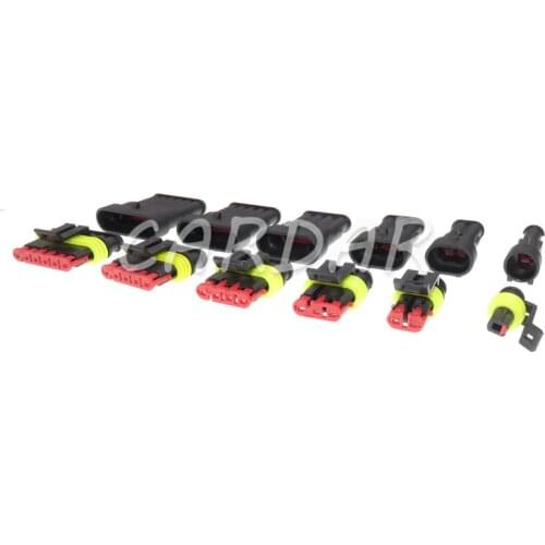 High Quality Superseal AMP/Tyco Waterproof Electrical Connector 1/2/3/4/5/6 Way Pin Sealed Plug Cable Sockets For Car Truck