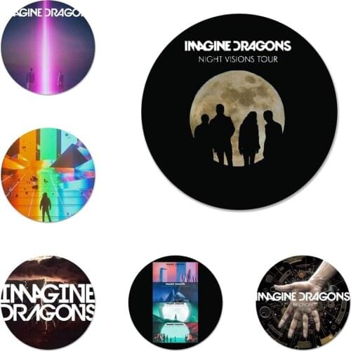 58mm Imagine Dragons Icons Pins Badge Decoration Brooches Metal Badges For Backpack Decoration