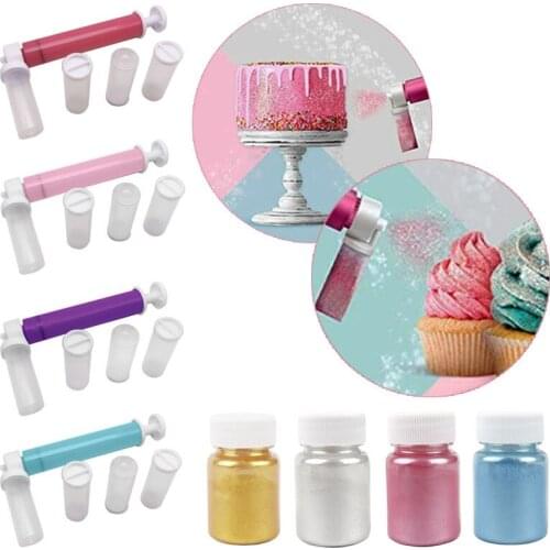 1 Set Plastic Cake Manual Spray Gun Fondant Decorating Spraying Coloring Baking Decoration Cupcake Desserts Kitchen Pastry Tools