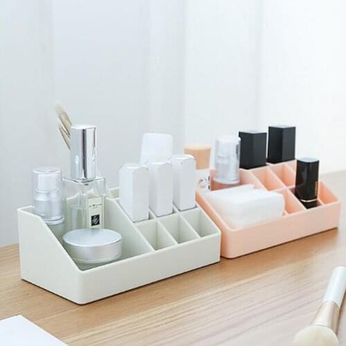BASUPPLY 1Pc Plastic Cosmetic Organizer Makeup Storage Box Jewelry Box Sundries Case Container Desktop Casket Rack