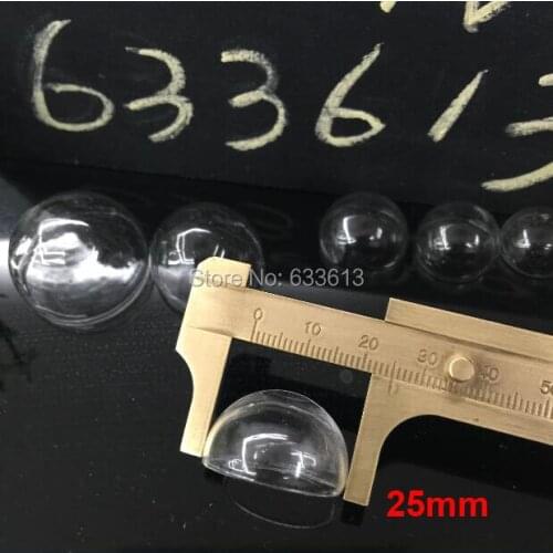 10pieces 25mm half round globe bubble Hollow glass dome for jewelry locket charm vial pendant handmade jewelry findings