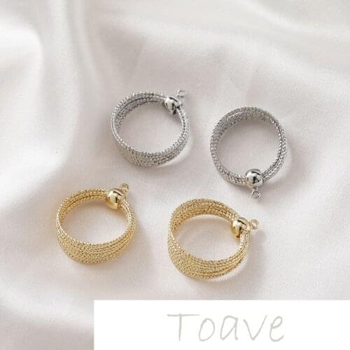 14K bag gold round batch flower multi-ring pendant diy earring hand-made material accessories