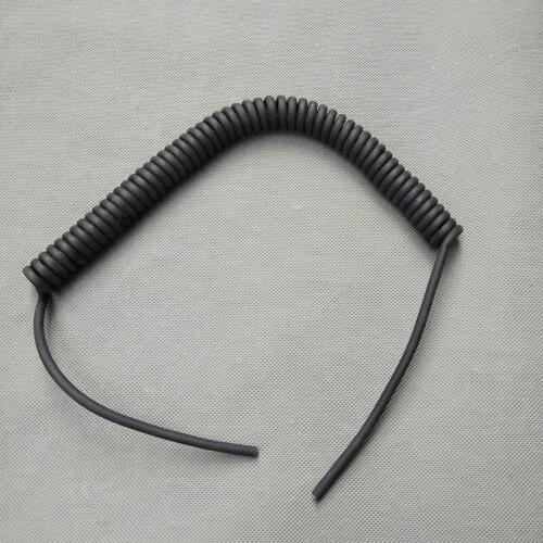 2 pieces/lot 10ft 3m Retractable 90 degree 8x28AWG OD5.0mm tpu spiral power cable spring Cord appliance wire