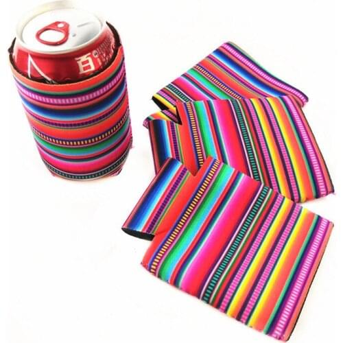 200pc Neoprene Rainbow Baseball Mermaid Cooling Beer Drinks Bottle Tin Can Cooler Sleeve Holder For Wedding Party Supplies