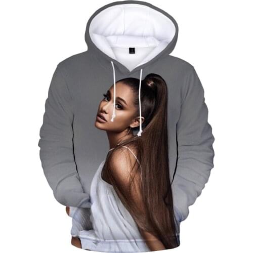 2021 Hoodie Ariana Grande 3D Print Hoodie Sweatshirts Singer Harajuku Streetwear Hoodies Men Women Fashion Casual Pullover