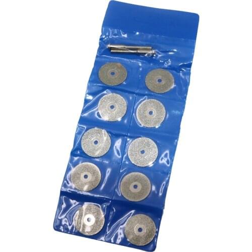 10pcs 30mm Diamond Grinding Wheel Slice with Two 2pcs 3mm Shank Mandrels for Dremel Rotary Tool
