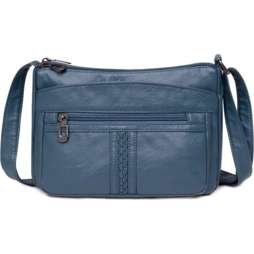 Annmouler Vintage Women Solid Color Shoulder Bag Pu Leather Crossbody Bag Quality Pocket Handbags Casual Purse