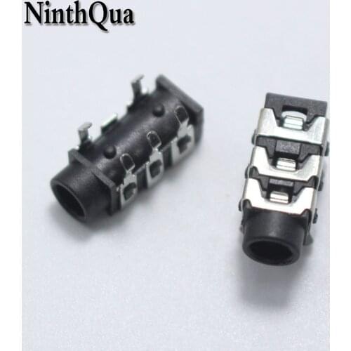 NinthQua 10PCS DIP 3.5mm Female Audio Connector PJ-313 5Pin Stereo Headphone Jack
