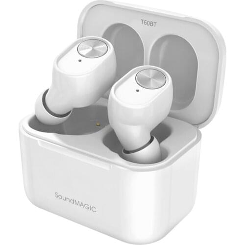 SoundMAGIC T60BT True Wireless Earbuds Bluetooth Headphones with Charging Case IPX6 Waterproof Stereo Earphones Built-in Mic