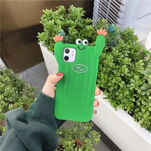 Cartoon Cactus Green Leaf Case For Huawei P40 P30 P20 Mate30 Pro HonorV40 V20 4T 8X 30S V30 20 10lite 9X 10plus cute Phone cover