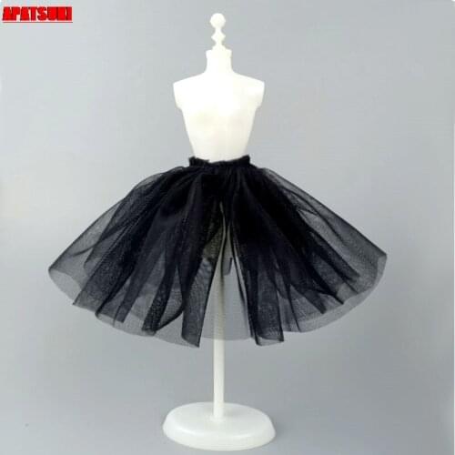 Black Petticoat Crinoline For Barbie Doll Slip Ballet Dress Underskirt Clothes Outfits 1/6 BJD Dollhouse Accessories DIY Toys