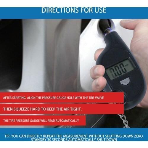 Digital Car Tire Pressure Tester Measurement Tire Pressure LCD Display Procession Tool Auto Parts Motorcycle Tire Pressure Gauge