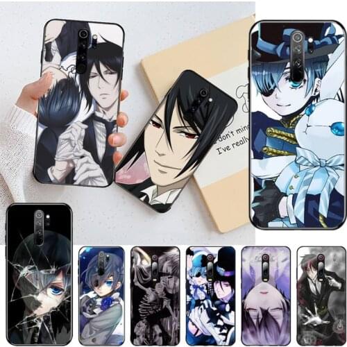 CUTEWANAN Anime Black Butler Ciel Phantomh Soft black Phone Case for Redmi Note 9 8 8T 8A 7 6 6A Go Pro Max Redmi 9 K20