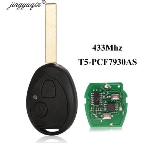 Jingyuqin Remote Car Key 433Mhz T5 PCF7930AS for Rover 75 Z3 Z4 X3 X5 E46 E39 E36 E34 For Mini Cooper S R50 R53 For MG7