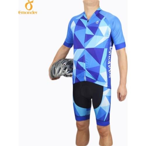 EMONDER Short Sleeve Cycling Set 2019 Summer Mountain Bike Clothing Breathable Bicycle Jerseys Clothes Maillot Ropa Ciclismo