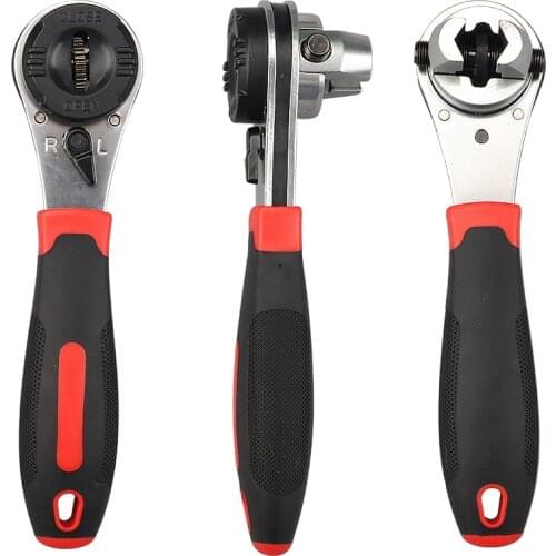6-22mm Torque Spanner Adjustable Ratchet Wrench With Non-Slip Handle, Plumbing Pipe Ratchet Wrench Repairing Tool