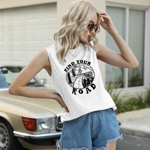Summer Basic T-shirt Women O Neck Sleeveless Print T Shirt Casual Loose Tee Tops Female Fashion Tank Tops Fun Vest S-XXXL