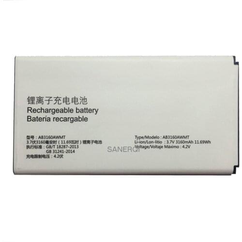 For Philips E570 E571/for XENIUM CTE570 CTE57 Smart Mobile Phone AB3160AWMT Rechargeable Li-ion Battery 3160mAh For Philips E570