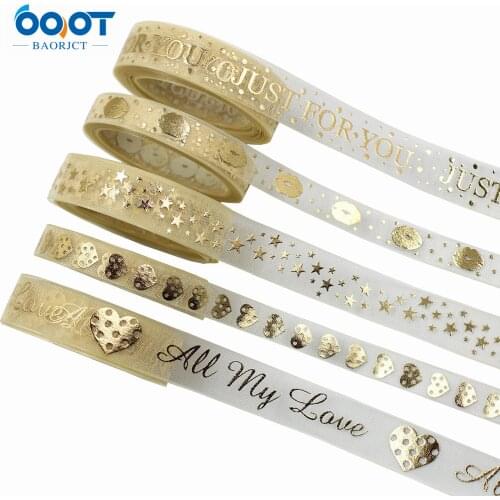 Golden Snow Yarn Series Cartoon Ribbons,3/8"(9MM),10Yards Bow Cap Accessories Party Gift Wrap DIY Handmade Materials 201226-2