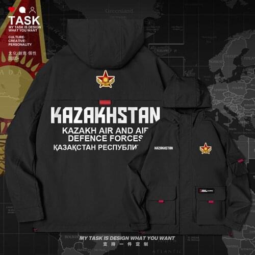 Kazakhstan Kazakh Kazakhstani KAZ men jacket hooded air force logo army fan trench coat men nation Military new autumn clothes