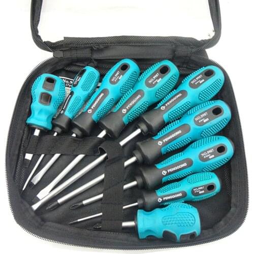 Screwdriver Set Precision Torx Hex Screw Driver Magnetic Bit Insulated Handle 9Pcs Multi-function Repair Hand Tool Kit