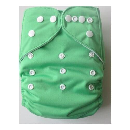 Nuaghtybaby Solid Cloth Diapers With Bamboo insert All In One Size Nappies (1+2) Free Shipping