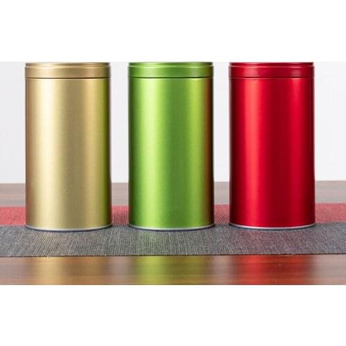 General Tinplate Container Tea Tin Box Pure Color Exquisite Tea Packaging Box