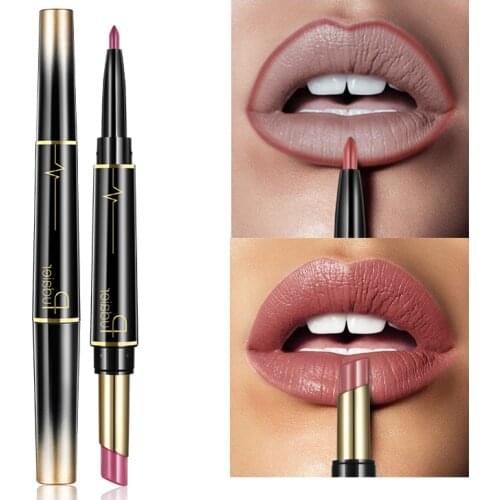 Semi Dumb And Moisturizing Double Head Fashion Lipstick 16 Colors Easy To Wear Easy To Wear Water-Resistant Makeup Beauty