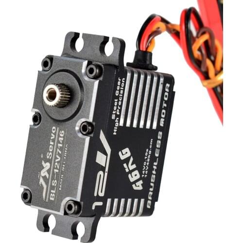 New Arrival JX Servo BLS-12V7146 46KG 12V 180 Degrees HV Steel Gear Digital Brushless Servo For RC Robot