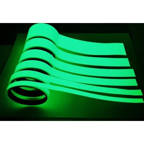 1cm * 3m luminous fluorescent self-adhesive luminous tape safety and safety home decoration warning tape glows in the dark