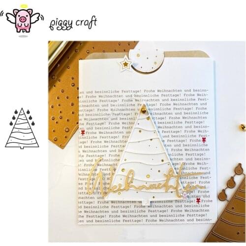 Piggy Craft metal cutting dies cut die mold Christmas tree bell Scrapbook paper craft knife mould blade punch stencils dies