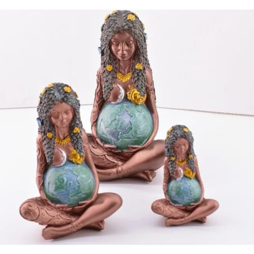 Mother Earth Three-dimensional Statue Resin Decoration Millyear Gaia Statue of Goddess of Art Mother of the Earth