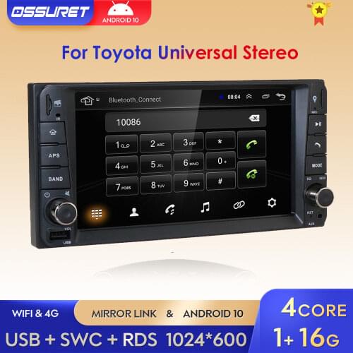 Car Android 9.0 multimedia for toyota corolla 2 Din Universal car radio with navigation Bluetooth Wifi car stereo gps player