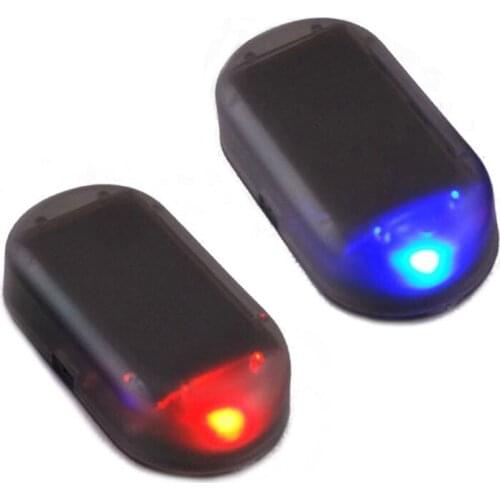 Universal Car Fake Solar Power Alarm Lamp Security System Warning Theft Flash Blinking Car Anti-Theft Caution LED Light