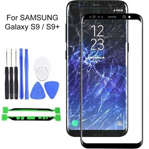 Front Glass Replacement For Samsung Galaxy S9 S9Plus Front Screen Glass Lens Outer Glass Repair Replacement +Tool