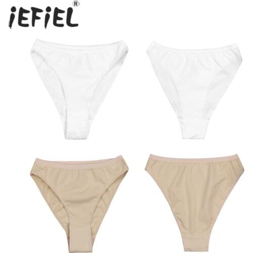 IEFiEL Kids High Cut Ballet Dance Briefs Underwear Underpants Girls Ballerina Gymnastics Bottom Ballerina Leotard Dance Panties