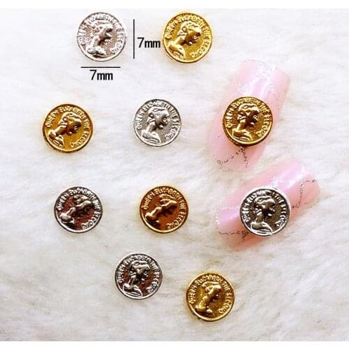 10pcs/bag Japan New 3D Nail Art Decoration Metal Nail Accessories Lovely Coin Nail Accessories DIY Charm Nail Tools