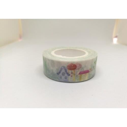 2pcs 1.5cm Lovely village Washi Tape DIY decoration Scrapbooking Sticker Label Masking Tape School Office Supply