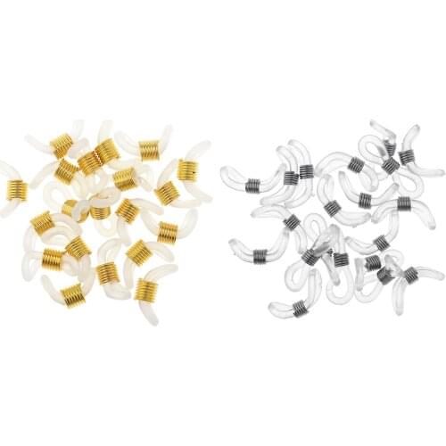 20Pcs DIY Sunglasses Spectacles Chain Rope Holder Strap Eyeglass Rubber Retainer End Loop Connector 20 x 5mm