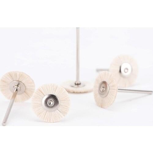 500pcs Dental Polishing Flat Brush Wool Polishing Flat Brush Grinder Brush Grinding Buffing Dental Accessories Teeth Whitening